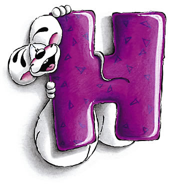 alfabeto diddl lettera : h