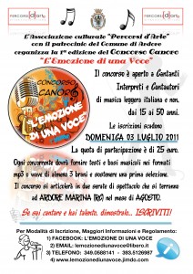 locandina concorso canoro