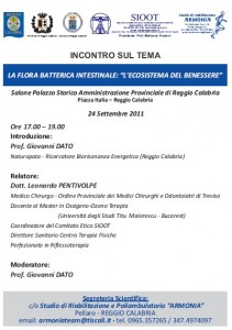 locandina incontro flora batterica