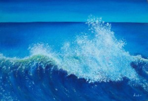 LA GRANDE ONDA - olio su tela cm. 35 x 50