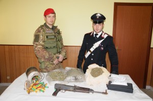 materiale rinvenuto e sequestrato