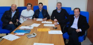 da sx. Guerra. Greco. Fabiano.Garieri e il sindaco di Chiaravalle Tino.