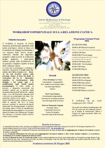 LOCANDINA WORK GROUP RELAZIONE CLINICA