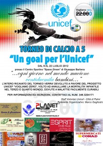 locandina torneo solidale Un goal per UNICEF locandina torneo solidale Un goal per UNICEF
