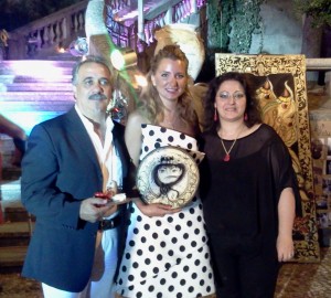 Giuseppe Bruzzese, la Stilista MariKa Pecora e la Prof.ssa Aurelia Nania