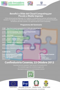 Seminario ICT, Cloud Computing, 22ott2012 Seminario ICT, Cloud Computing, 22ott2012