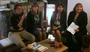 caffè letterario. da sin. Richichi, Felletti, Denaro, De Stefano