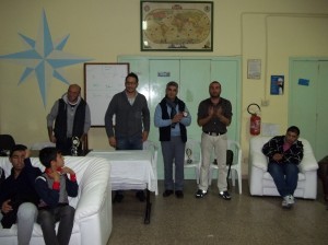 Gli organizzatori con il sindaco  Stefano Calabrò