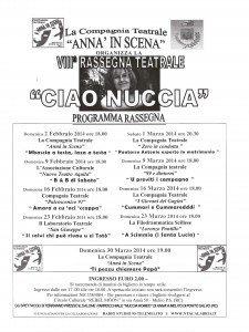 locandina rassegna ciao nuccia