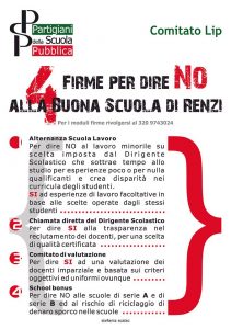 raccolta firme scuola