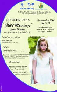 convegno spose bambine