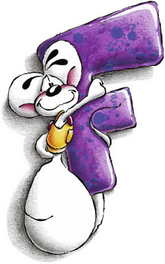 alfabeto diddl lettera : f