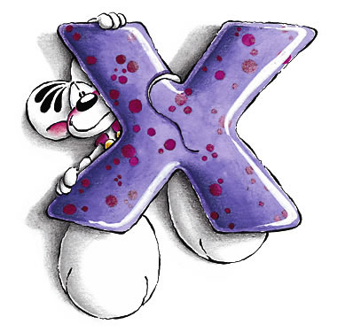 alfabeto diddl lettera : x