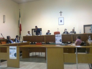 assessore Algieri durante il suo intervento al Consiglio