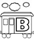 disegni da colorare alfabeto treno 3