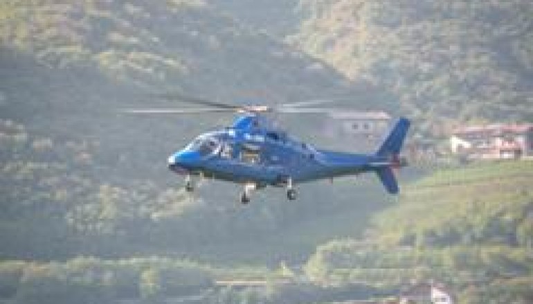 San Marco Argentano (CS), L’elicottero della Protezione Civile di stanza per il controllo e la sorveglianza
