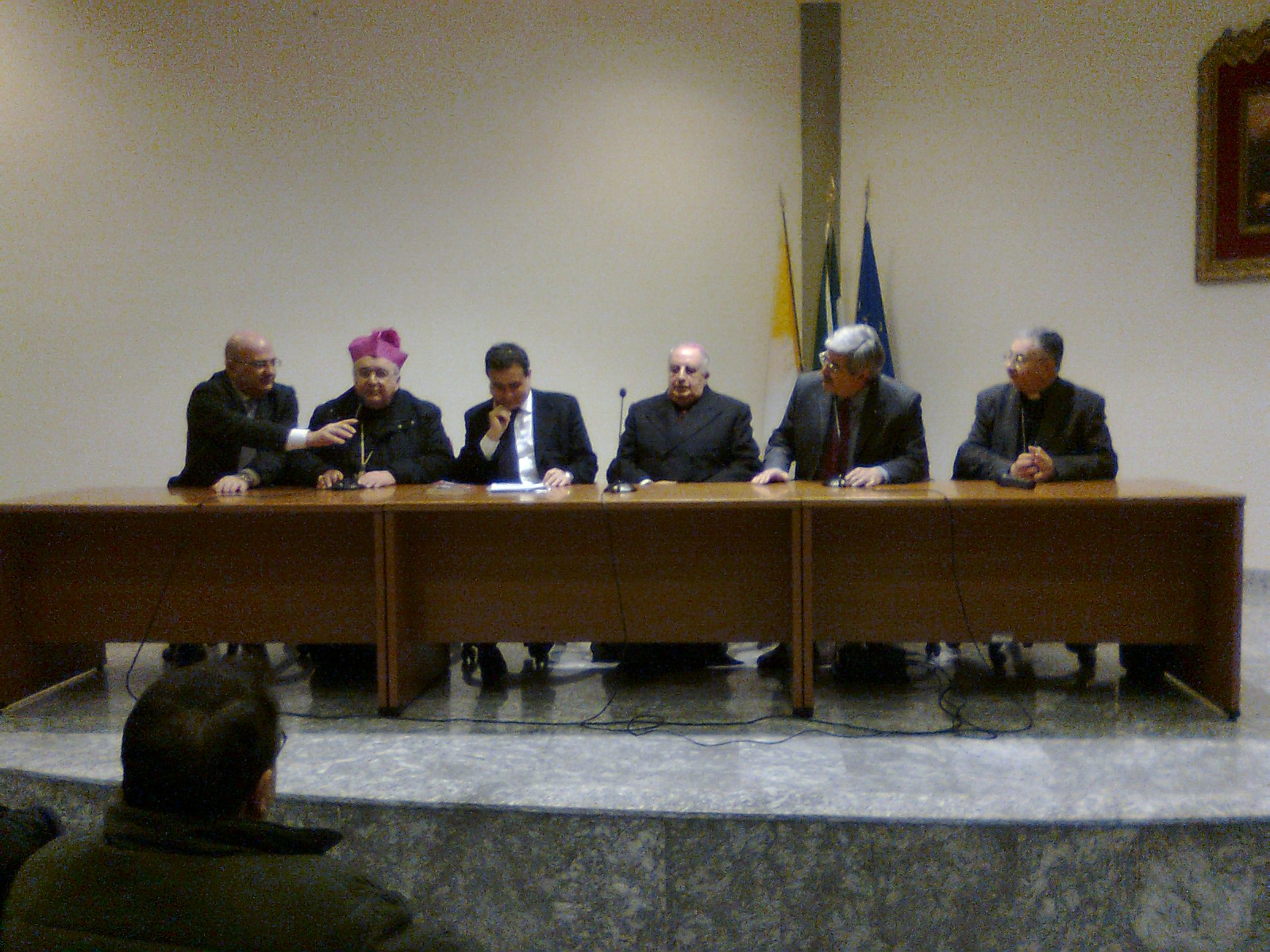 Parise,mons. Morosini, Siddi, mons. Nunnari, Soluri e mons. Renzo