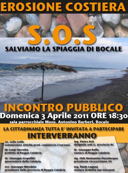 locandina salviamo la spiaggia bocale