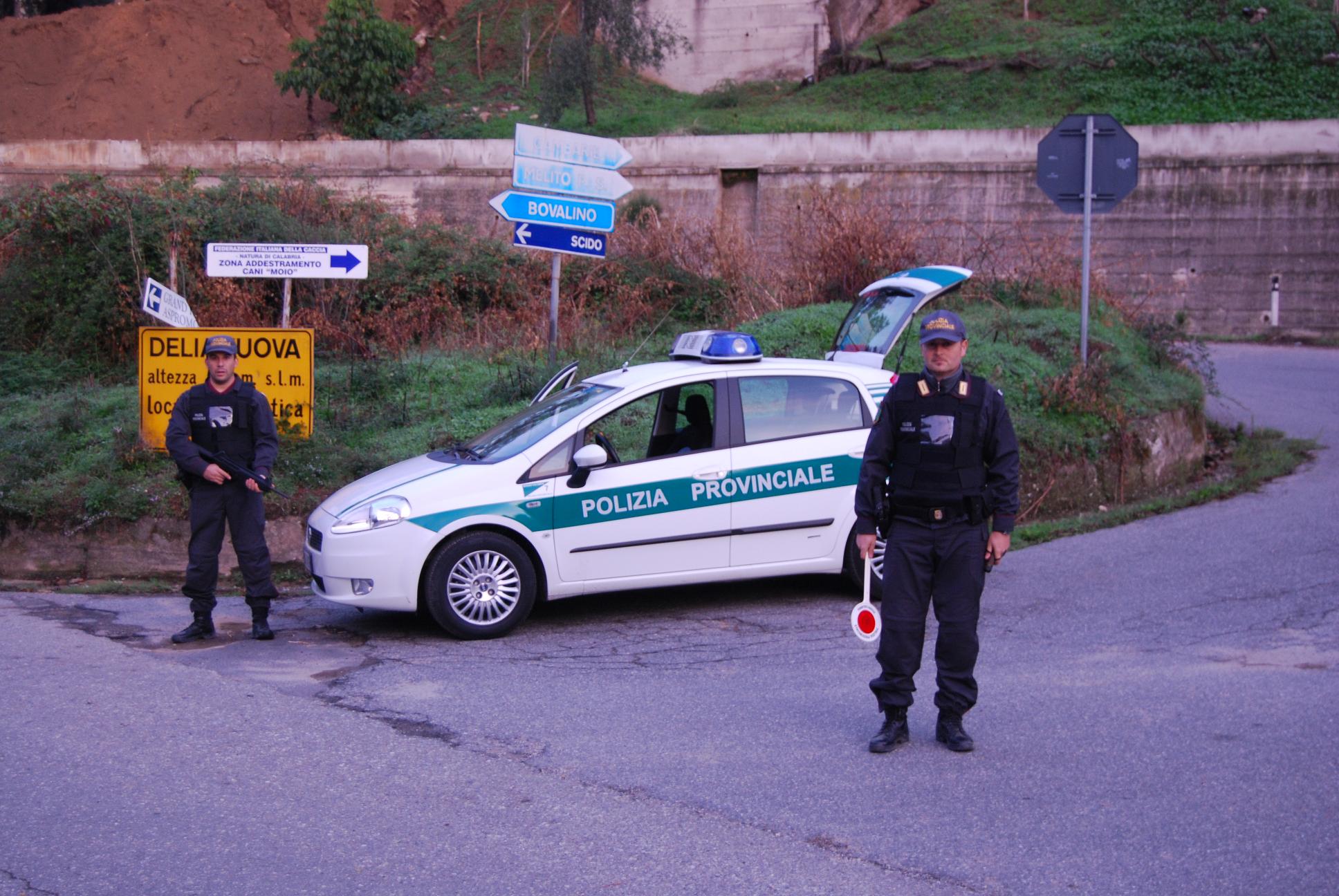 posto di controllo POLIZIA PROVINCIALE