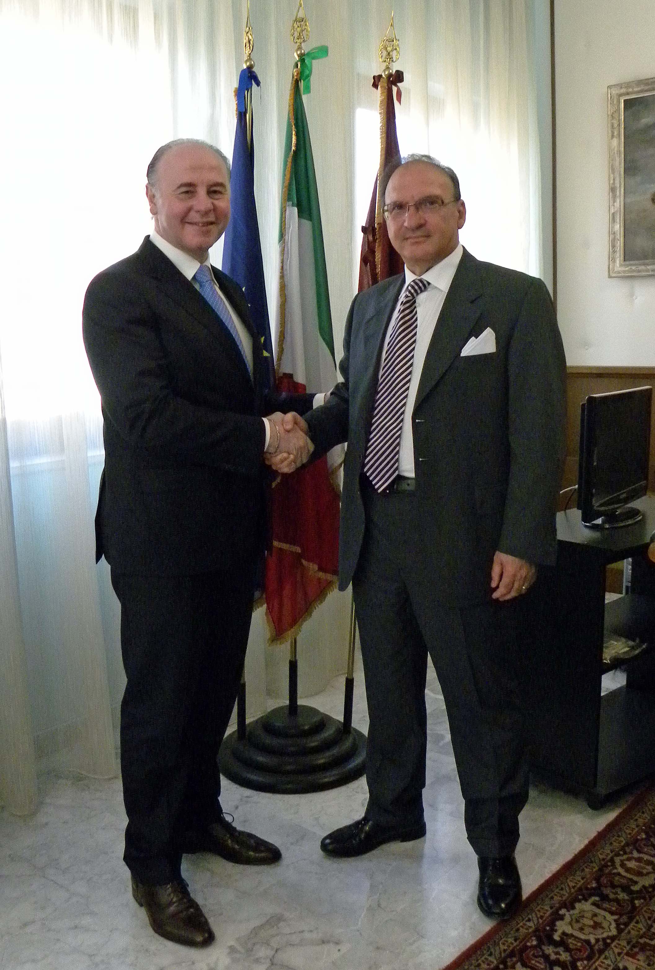 Presidente Giuseppe Raffa e Questore Carmelo Casabona