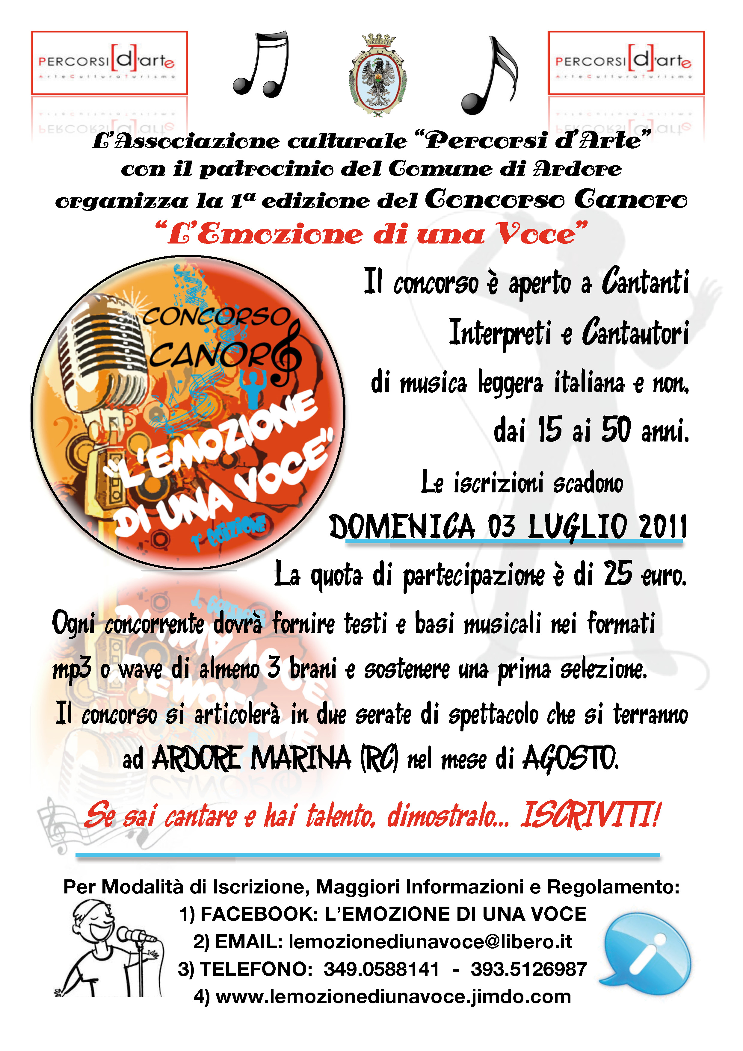 locandina concorso canoro