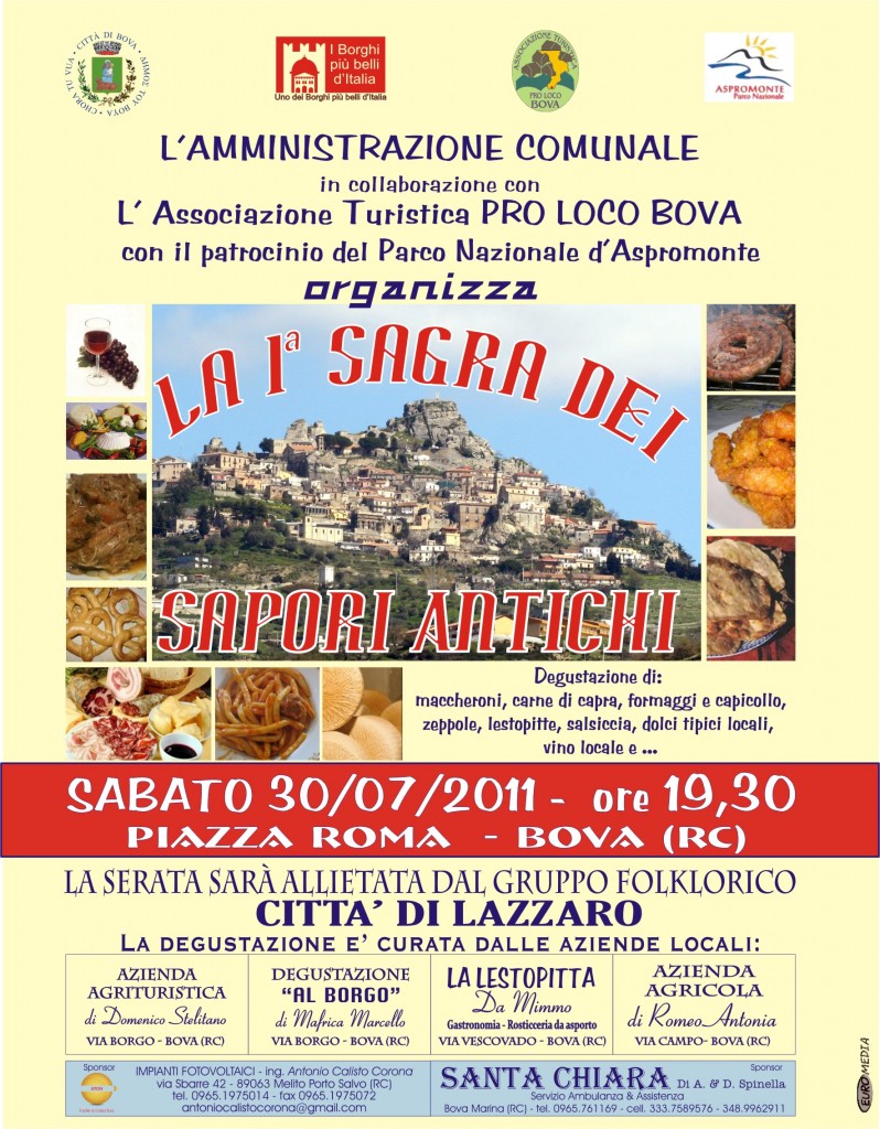 locandina sagra dei sapori bova