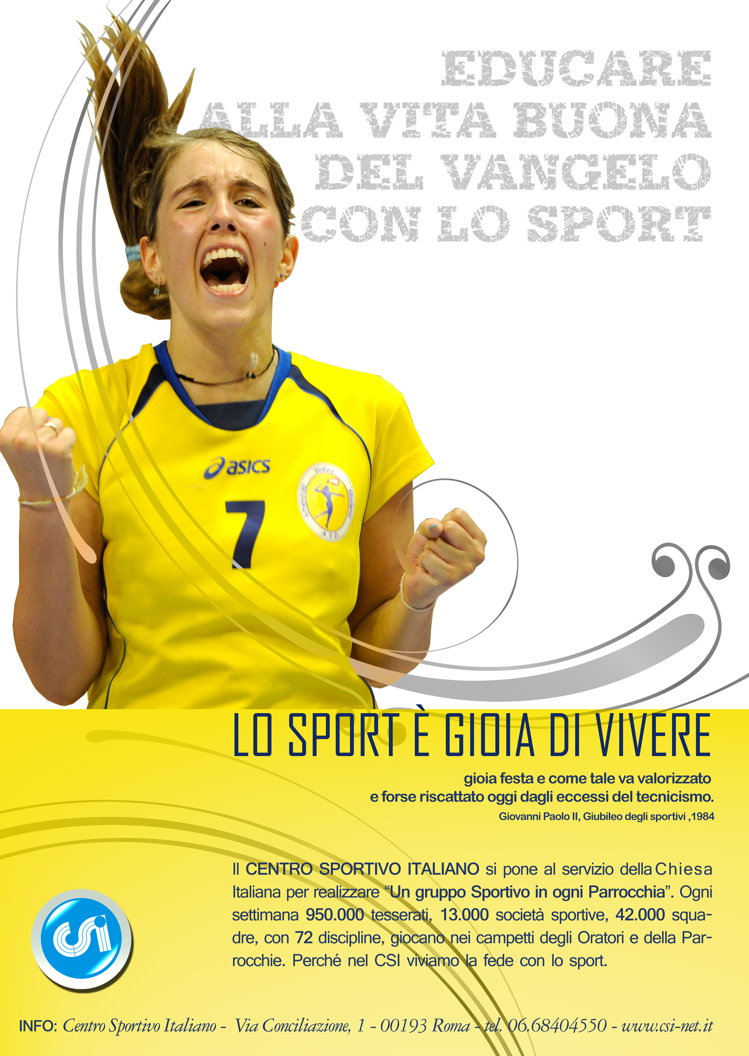 MANIFESTO UN GRUPPO SPORTIVO IN OGNI PARROCCHIA