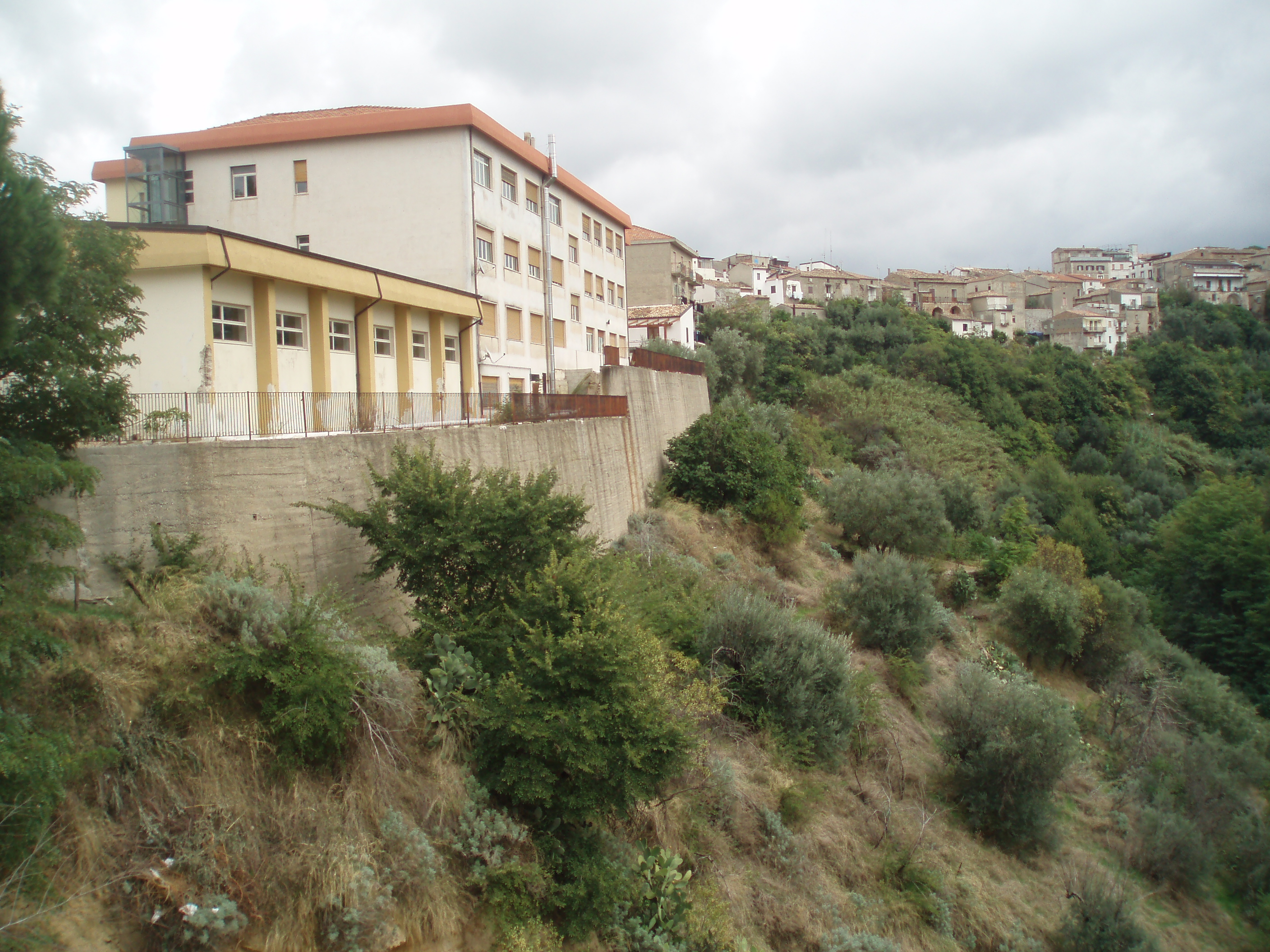 veduta parte posteriore edificio scolastico