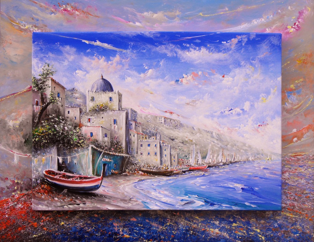 la vecchia procida quadro doppio