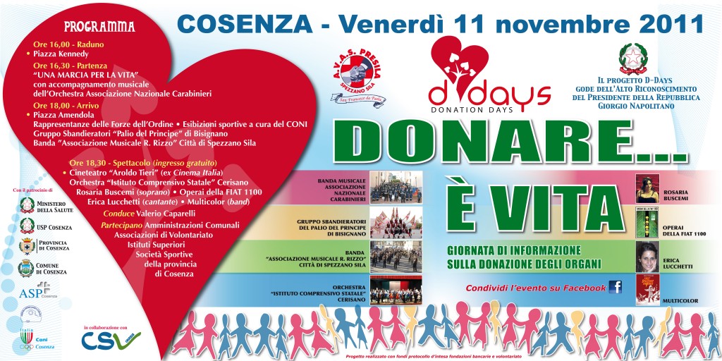 locandina donare è vita