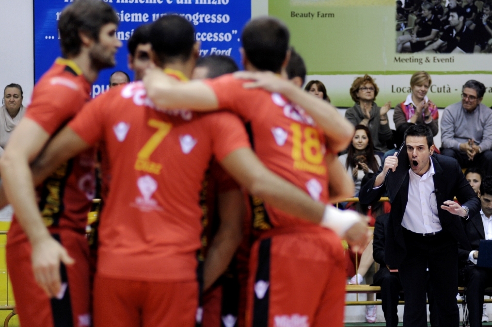 Esultanza Vibo con Blengini