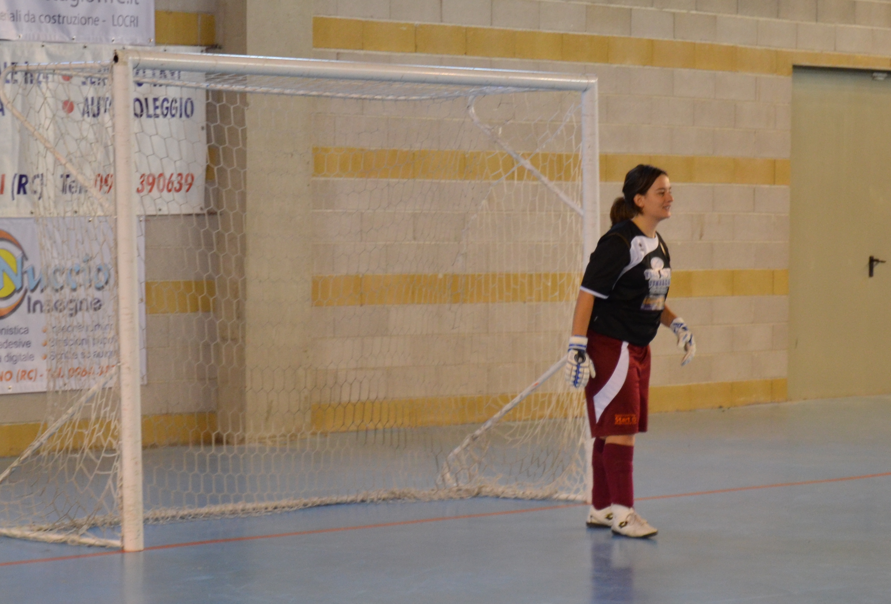 giovanna lizzi improvvisata portiere dopo l'infortunio della Carni'