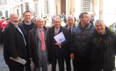 Marra,Nucera e Caponera con il Presidente nazionale Papagni