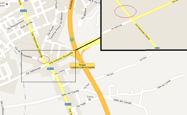 grave disservizio alla circolazione sulla SS 18 bivio Via Scopelliti