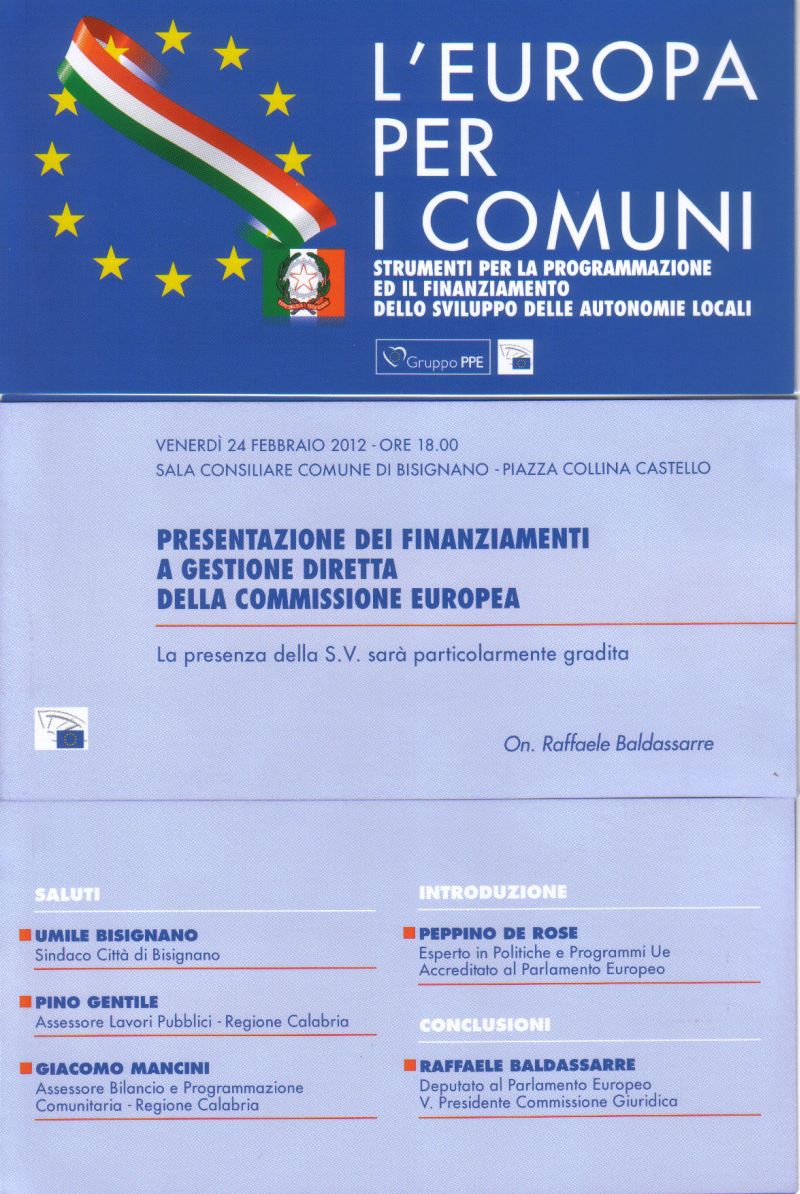locandina L'EUROPA PER I COMUNI