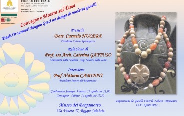 Reggio Calabria, convegno e mostra sul tema “Dagli ornamenti Magnogreci un design di moderni gioielli”