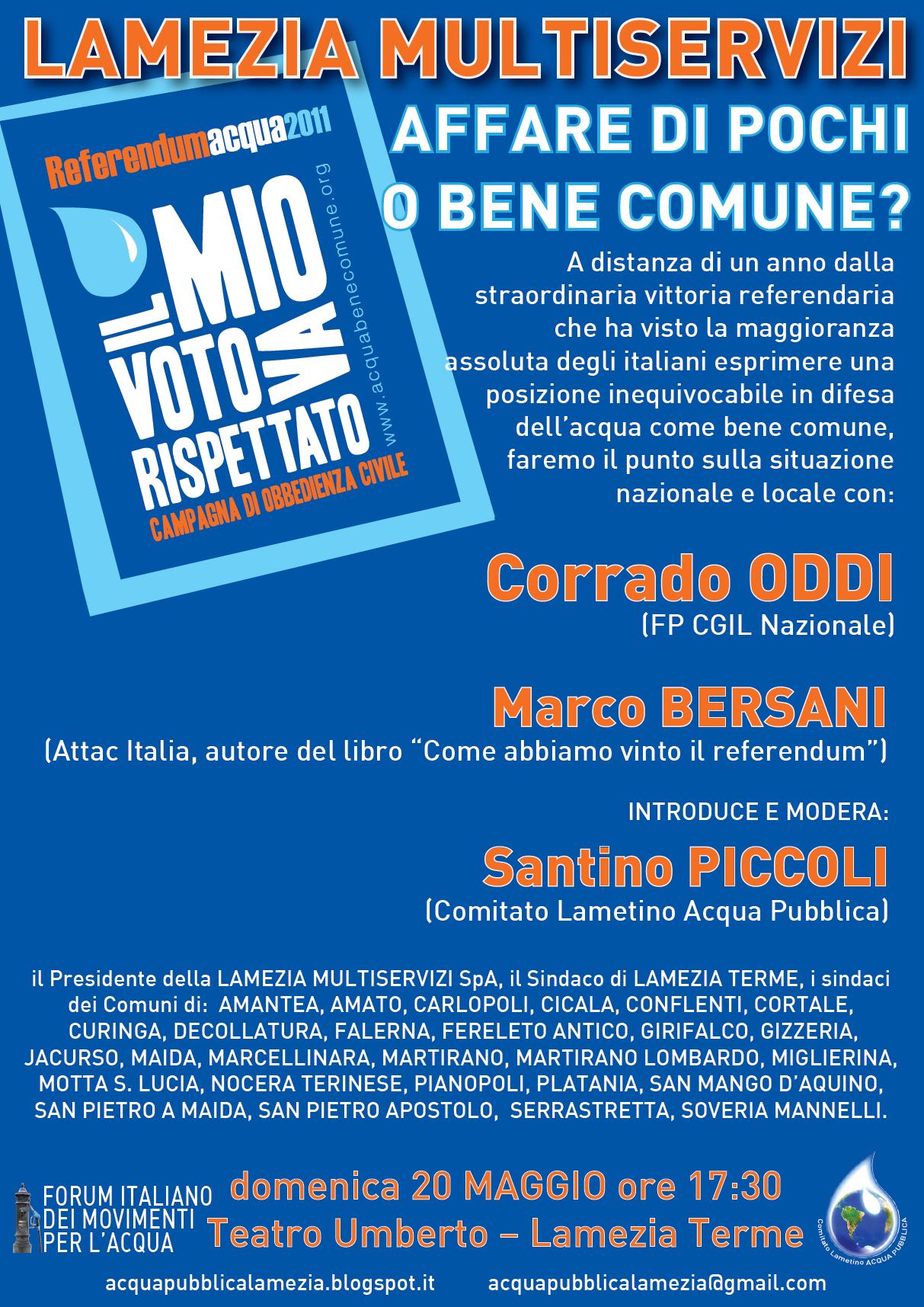 locandina acqua pubblica