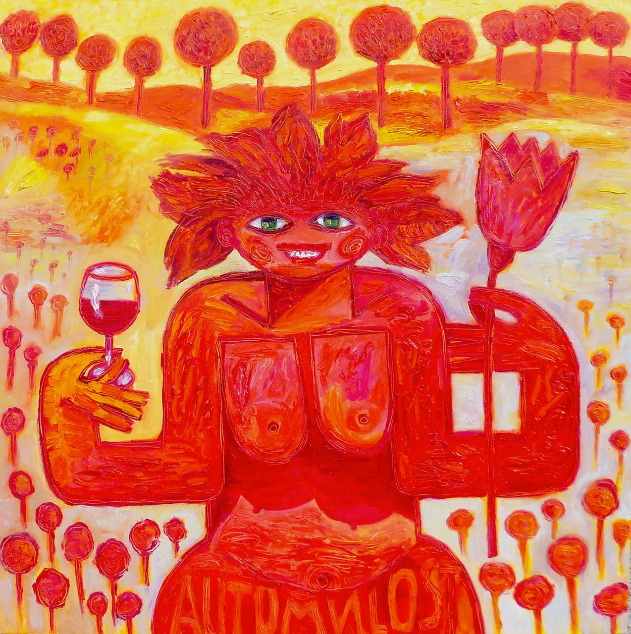 13-autumn-lost cm 100 x 100 olio su tela