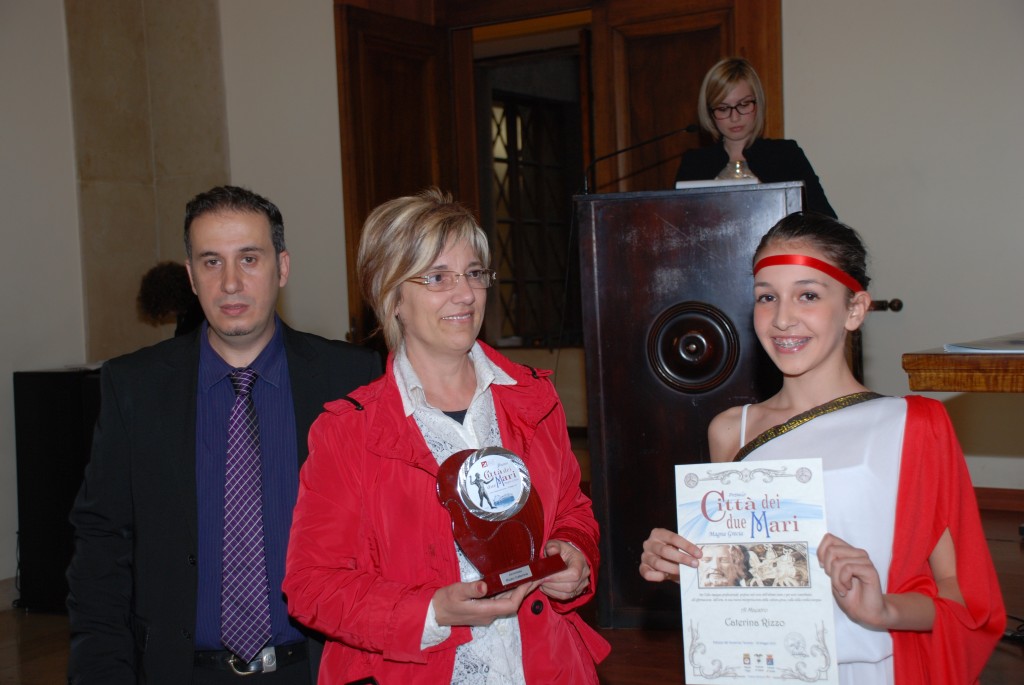 CATERINA RIZZO DURANTE LA PREMIAZIONE