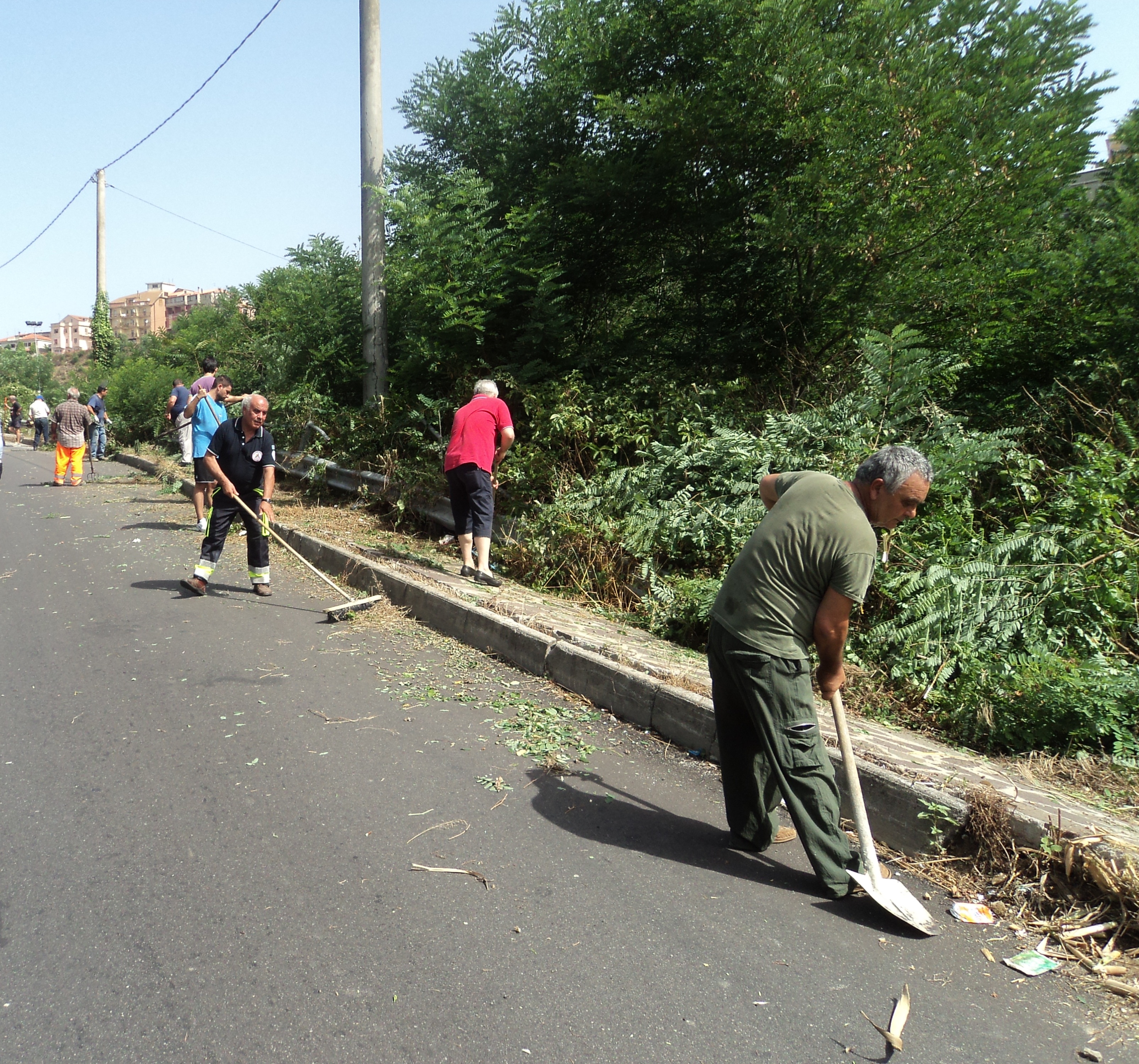 Giornata ecologica abitanti di Piscopio a lavoro