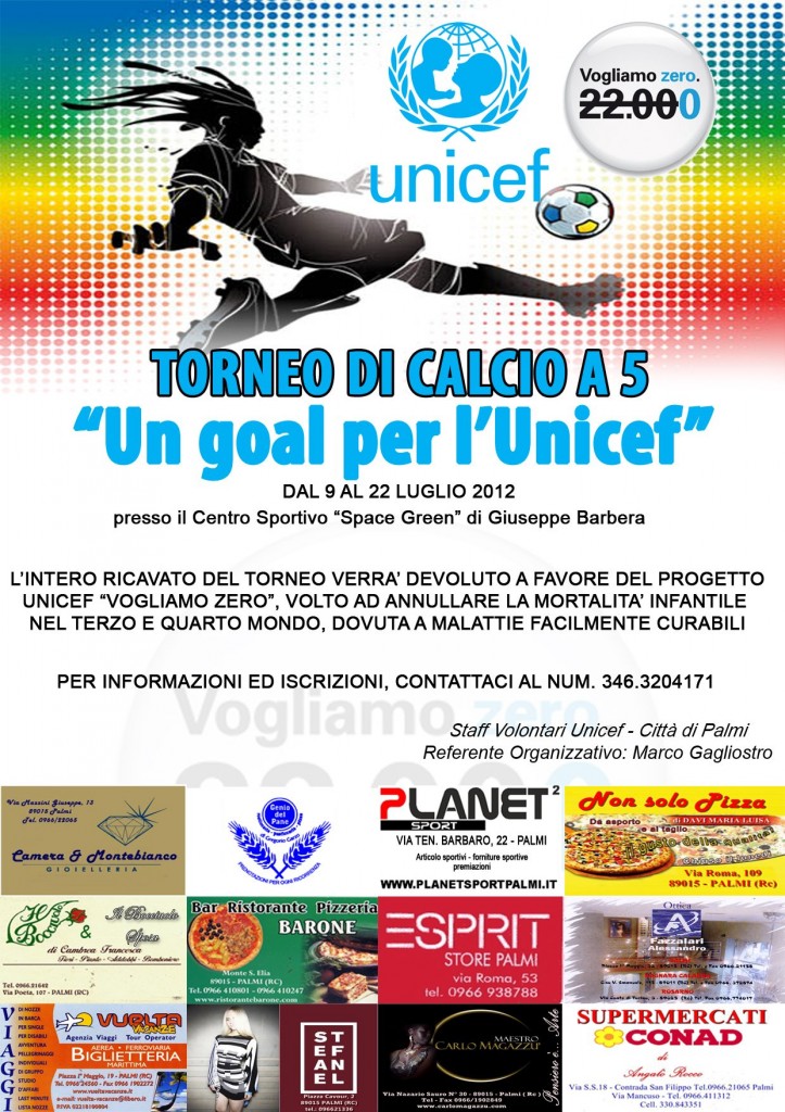 locandina un goal per l'unicef