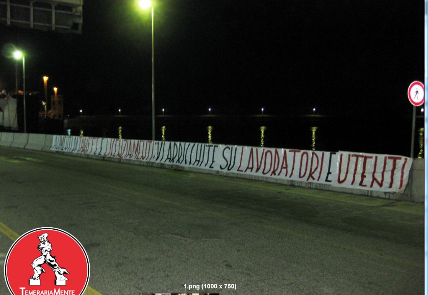 temerariamente striscione