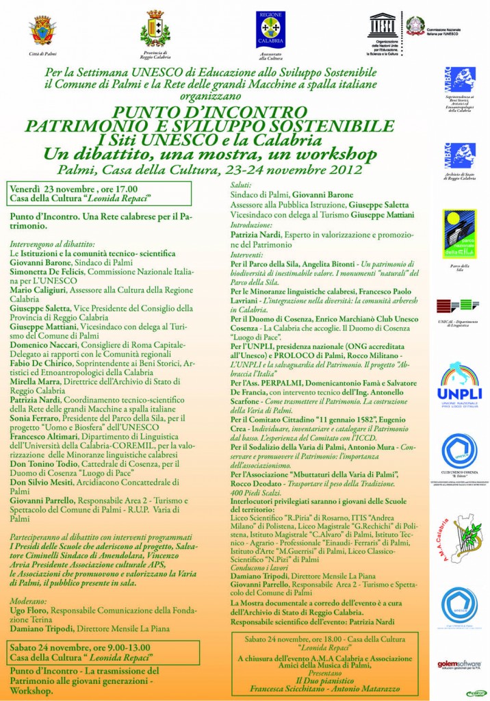 Manifesto Settimana UNESCO Palmi