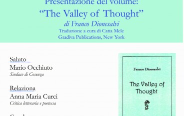 A Cosenza presentazione del libro “La valle del pensiero” di F. Dionesalvi
