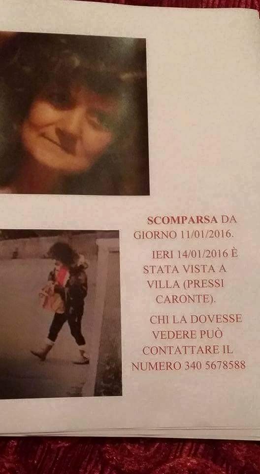 scomparsa donna