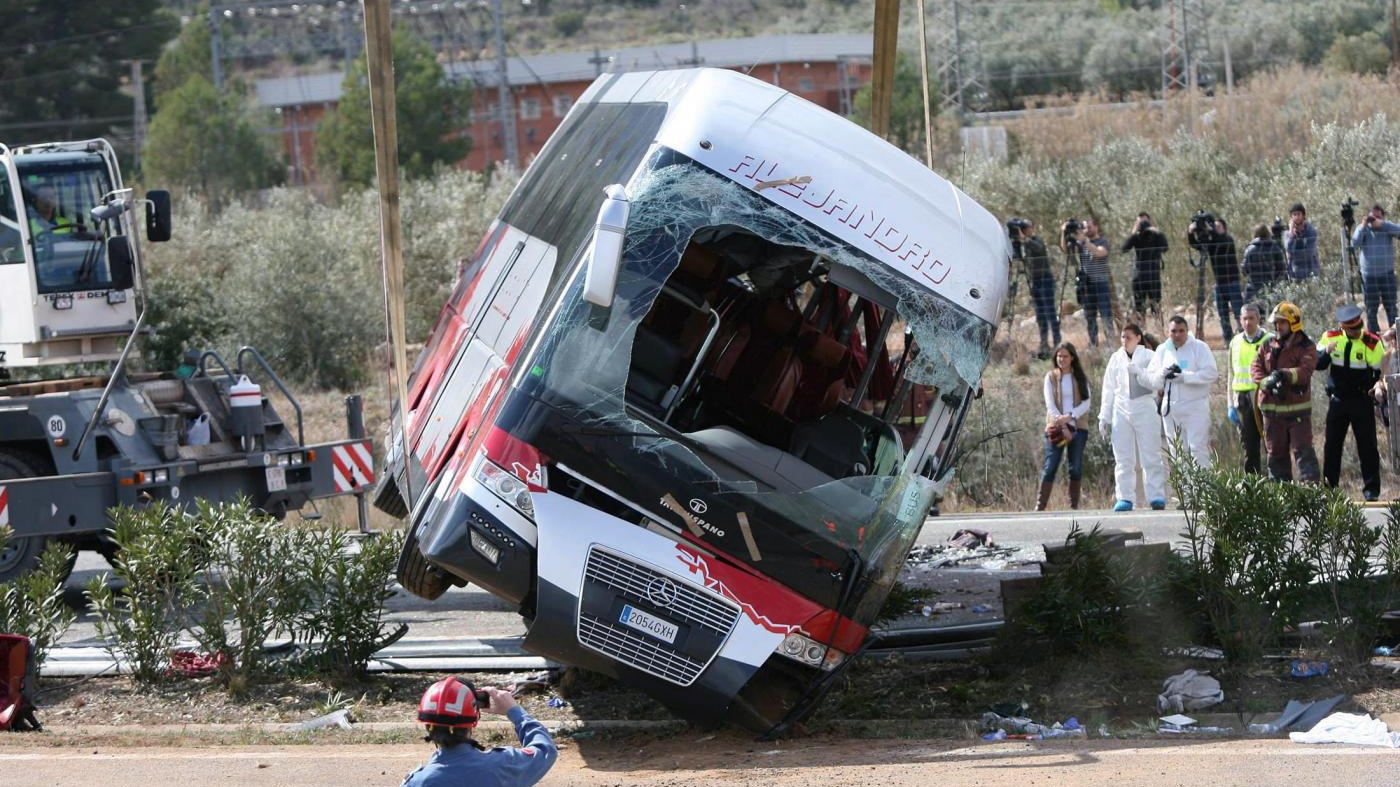 incidente autobus spagna