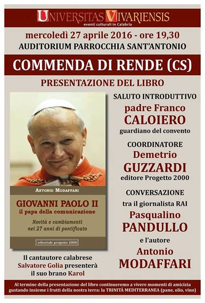 libro papa giovanni rende