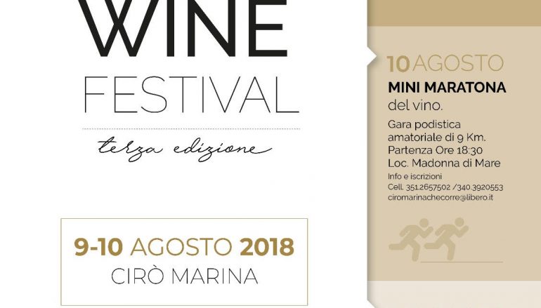 In arrivo la terza edizione del Cirò Wine Festival