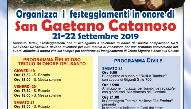 Festa San Gaetano Catanoso 2019 a Chorio