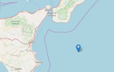 Terremoto nel mar Jonio al largo di Calabria e Sicilia